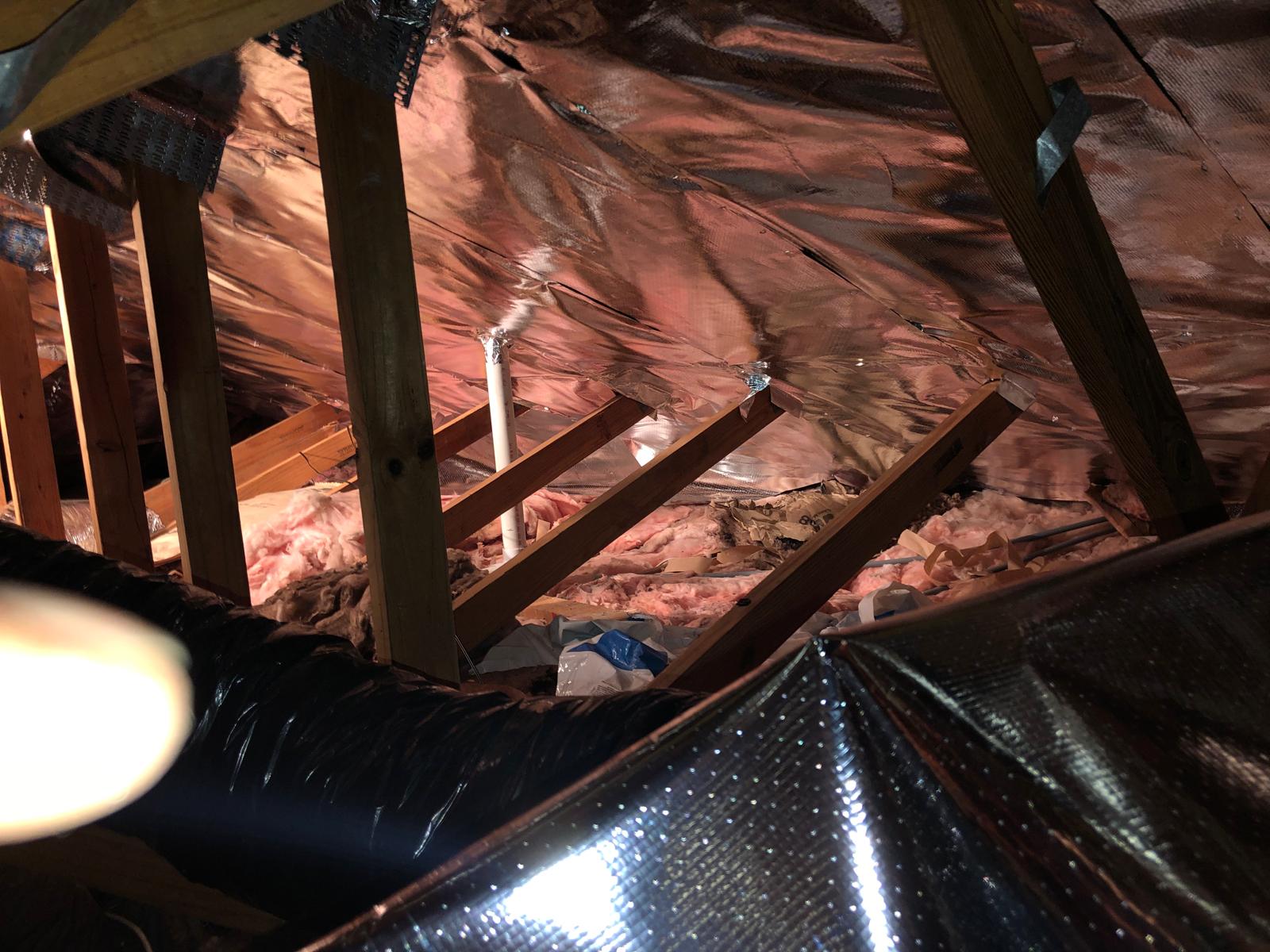Attic before radiant barrier installation